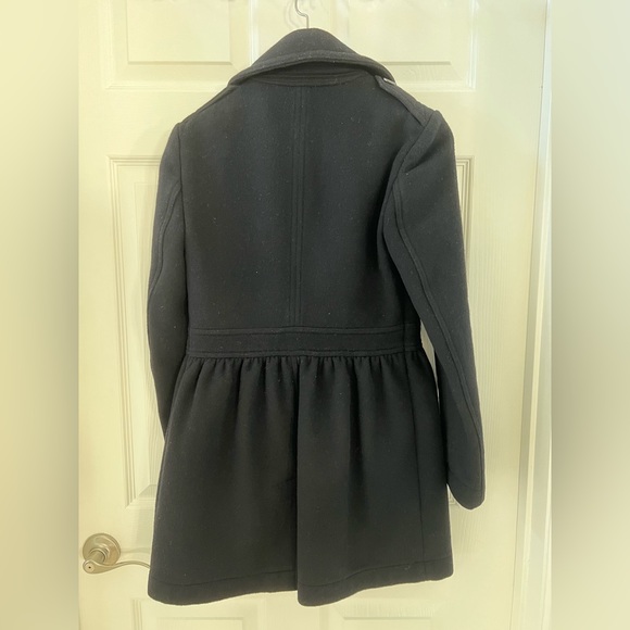 Burberry Brit coat 100% wool black sz 4 - Picture 2 of 6